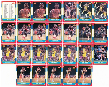1986-87 Fleer Basketball Collection Of (50) Cards - Including Dominique Wilkins Rookie, Magic Johnson & Johnny Moore